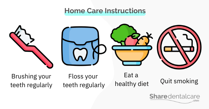 Home care instructions for loose teeth after deep cleaning