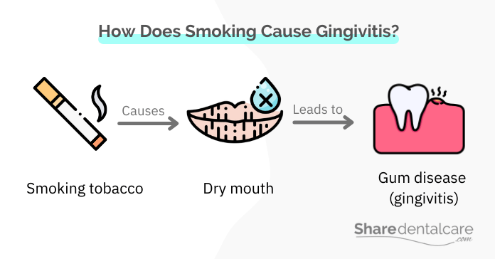 How does smoking cause gingivitis